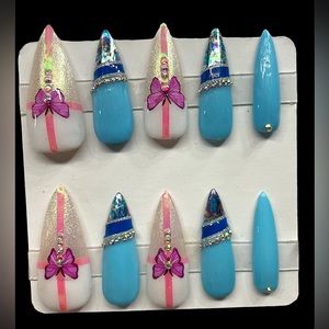 Butterfly gel press on nails